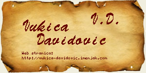 Vukica Davidović vizit kartica